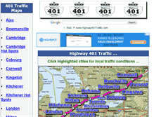 Tablet Screenshot of highway401traffic.com